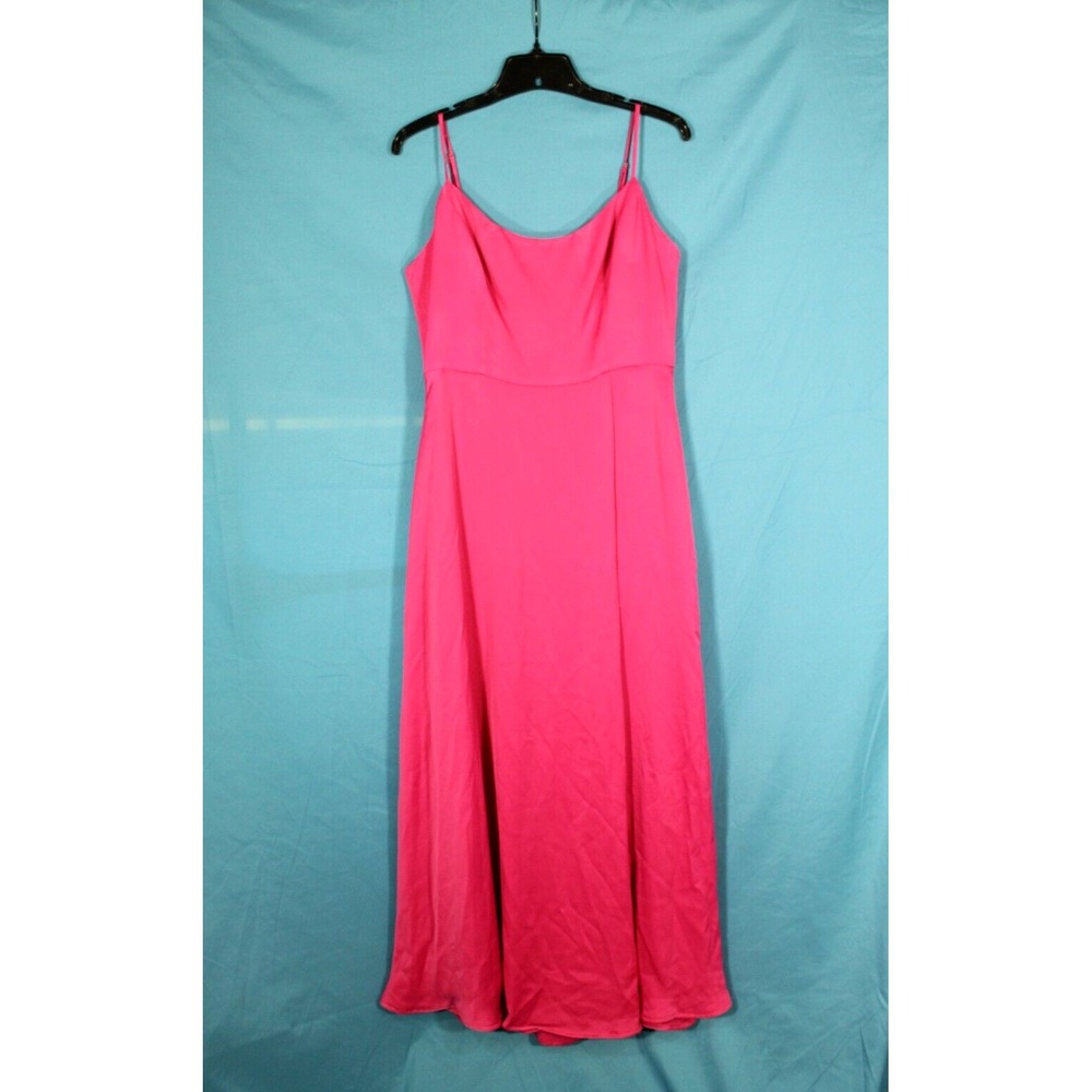 CELEBRATE DB STUDIO Fuchsia SATIN Side Slit BRIDESMAID/PROM Sheath Dress Sz 12